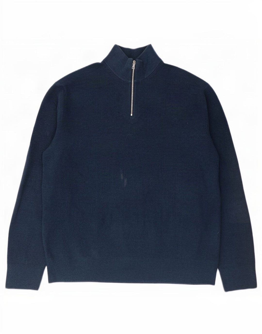 Marks & Spencer Pull col zippé pour homme 3XL Bleu marine Polyester