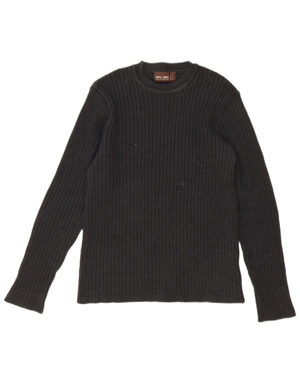 Zara Pull à col rond en laine gris moyen pour homme