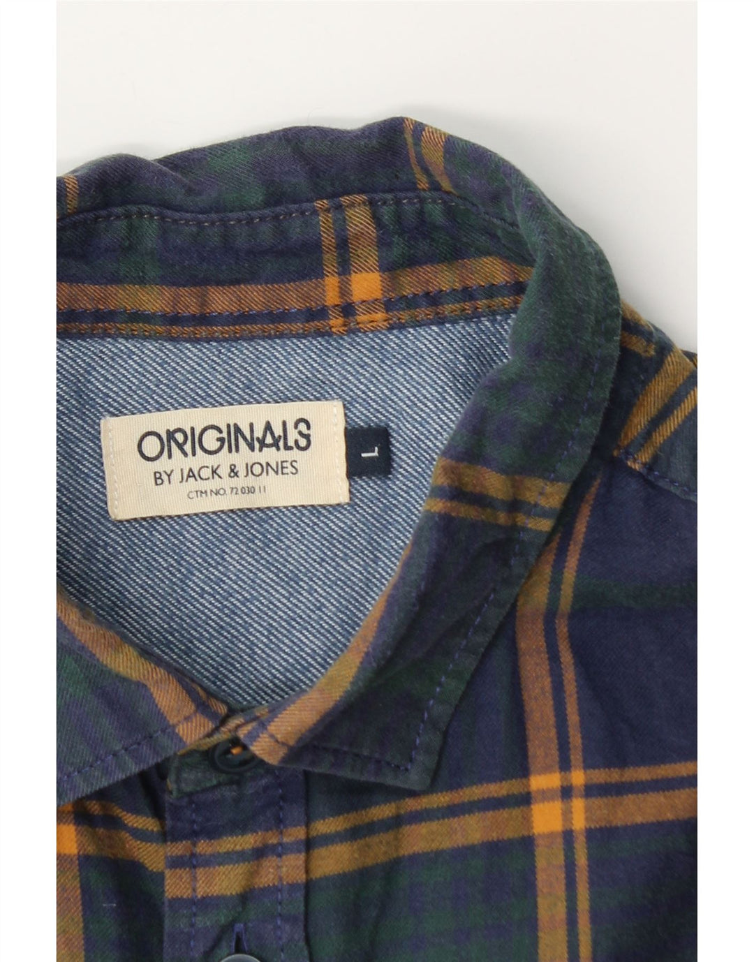 Jack & Jones Chemise en Flanelle Homme Grand Carreau Bleu Marine