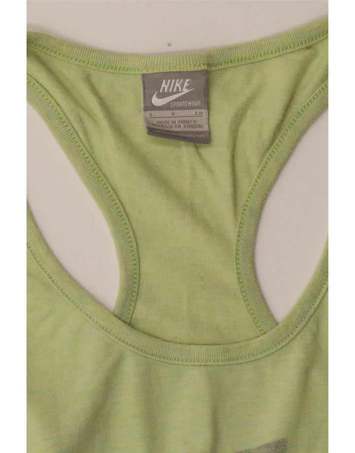 NIKE Débardeur graphique pour femme UK 8 Small Vert