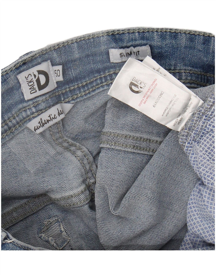 Dack's Jean Slim Homme IT 50 Large W34 L31 Bleu Coton