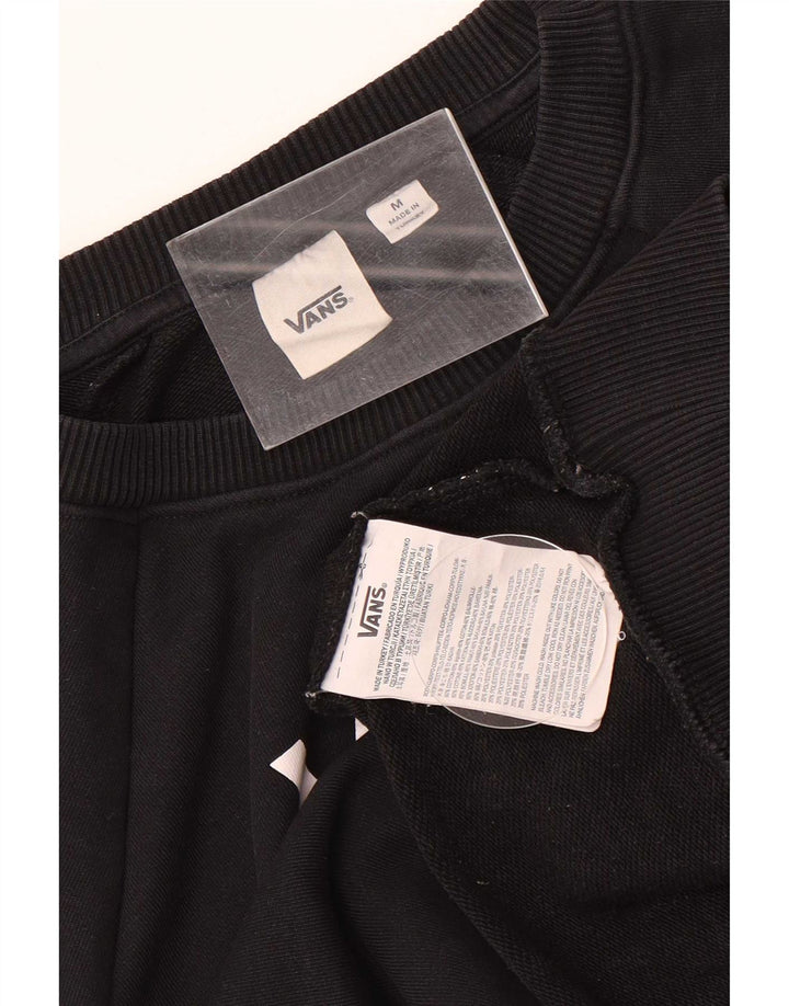 Vans Sweat-shirt graphique pour femme UK 14 en coton noir moyen