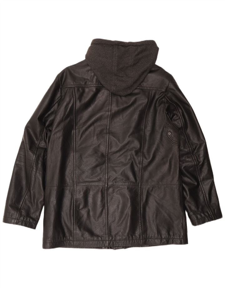 CONBIPEL Veste en cuir à capuche pour homme IT 52 XL Cuir noir
