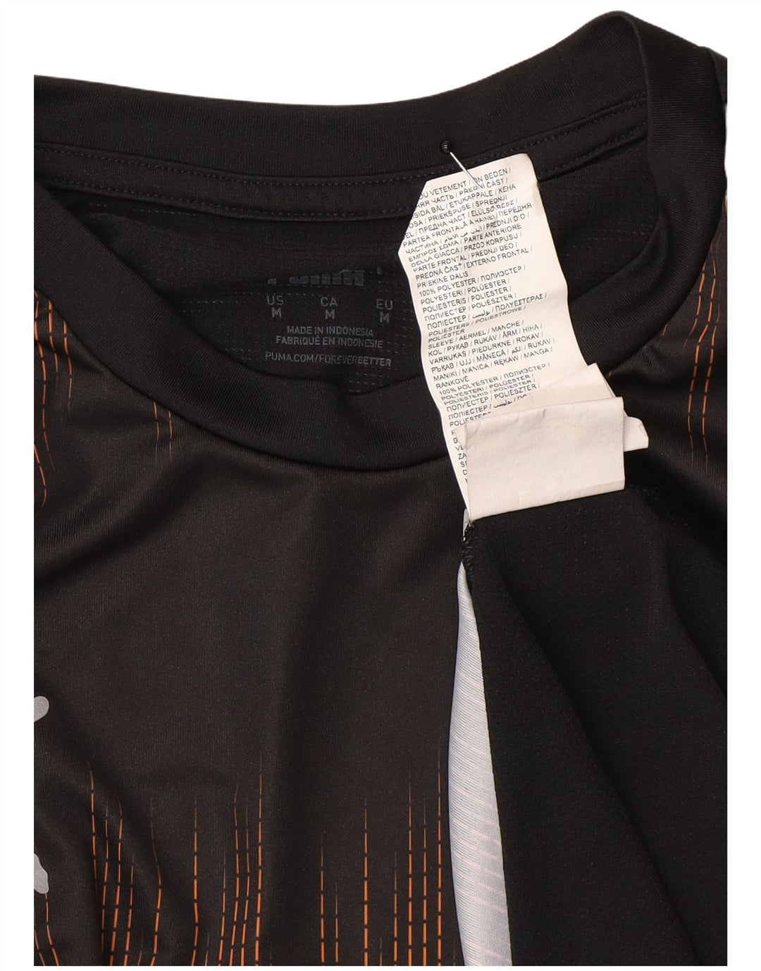 Puma T-Shirt Homme Noir Moyen Géométrique Polyester