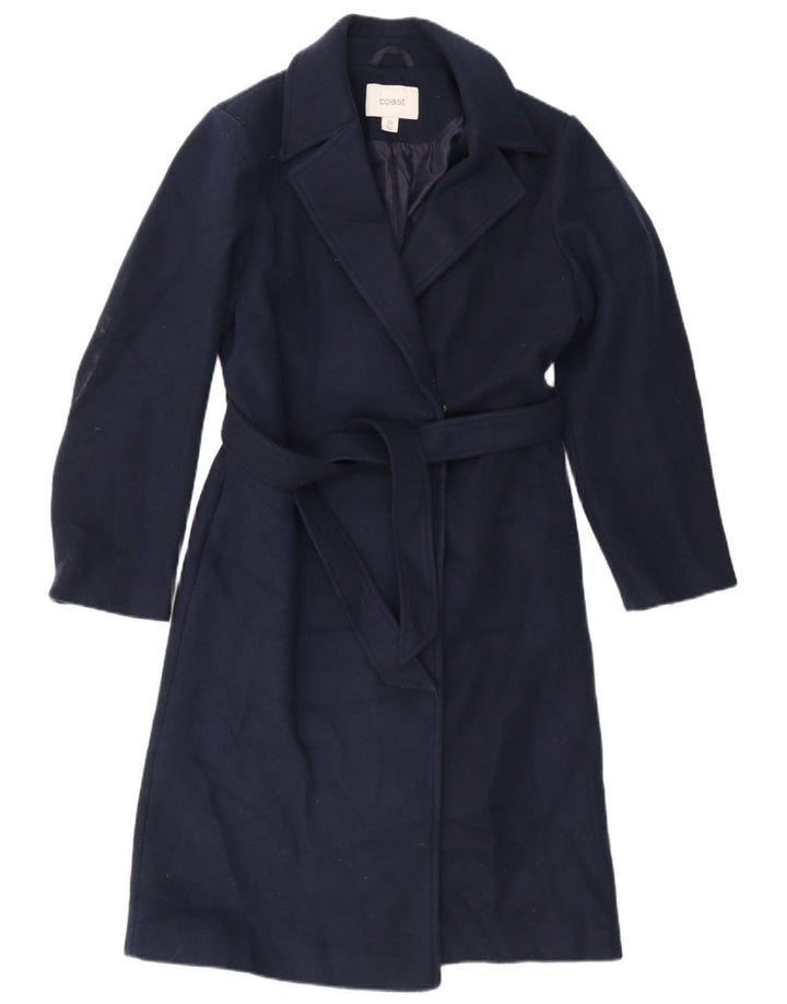 Coast Manteau Femme UK 8 Petit Bleu Marine Polyester