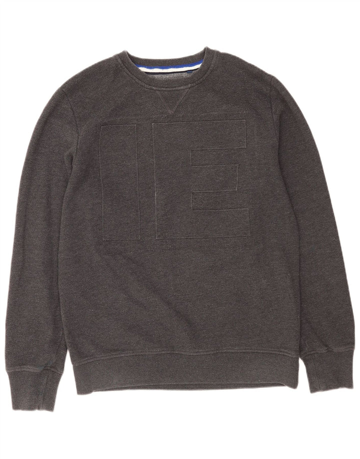 Superdry Homme Sweat-Shirt Graphique Pull Large Gris Coton