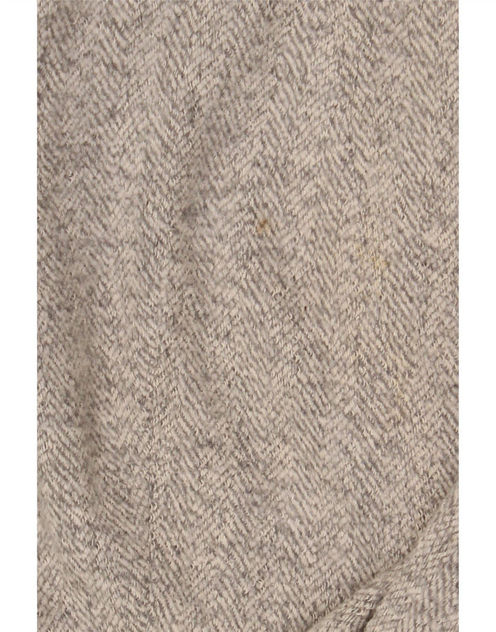 Zara Womens Pardessus UK 12 Polyester à chevrons beige moyen