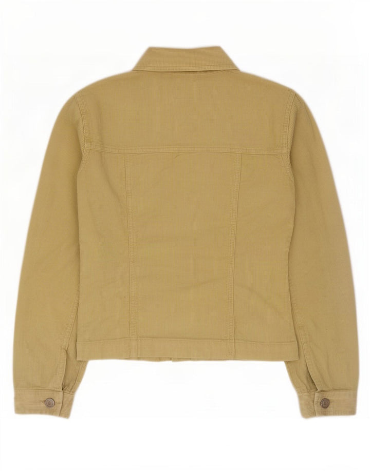 Oasis Veste en velours côtelé pour femme UK 12 Coton jaune moyen