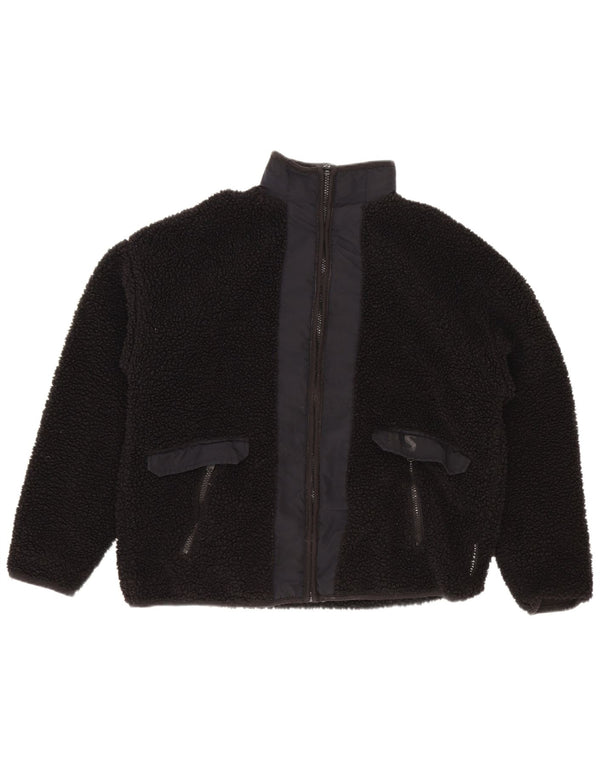 Dunnes Stores Veste polaire surdimensionnée pour femme UK 10 Small Noir Polyester