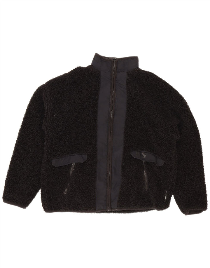 Dunnes Stores Veste polaire surdimensionnée pour femme UK 10 Small Noir Polyester