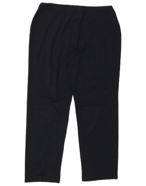 Marks & Spencer Pantalon décontracté pour femme UK 14 Large W34 L29 Noir Viscose