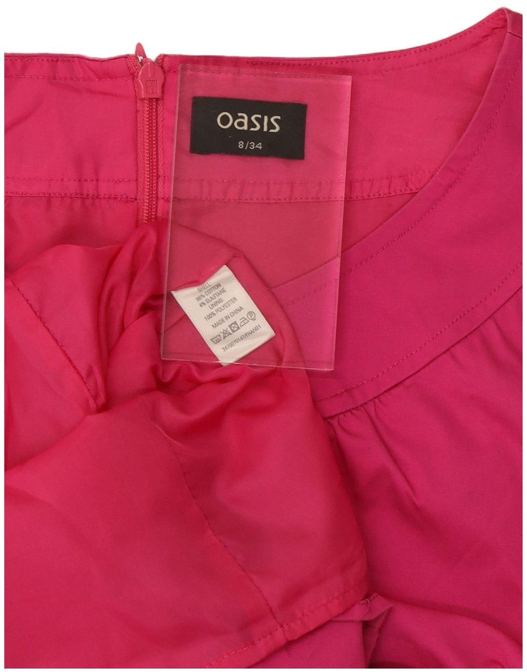 OASIS Robe fourreau pour femme UK 8 Petit coton rose