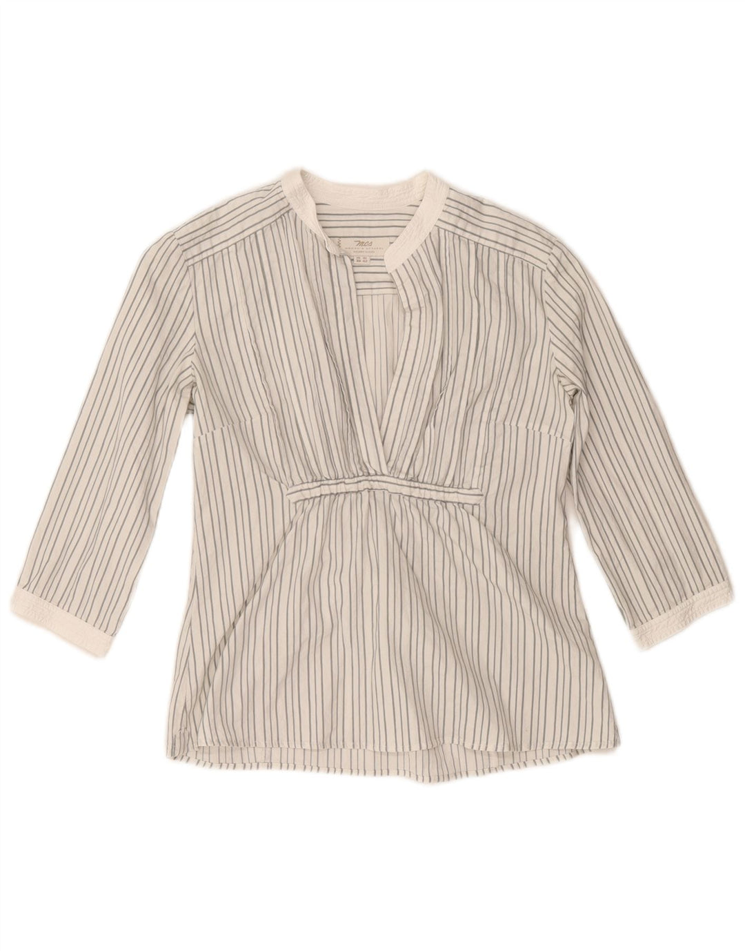 Marlboro Classics Haut chemisier à manches 3/4 pour femme EU 42 Grandes rayures grises