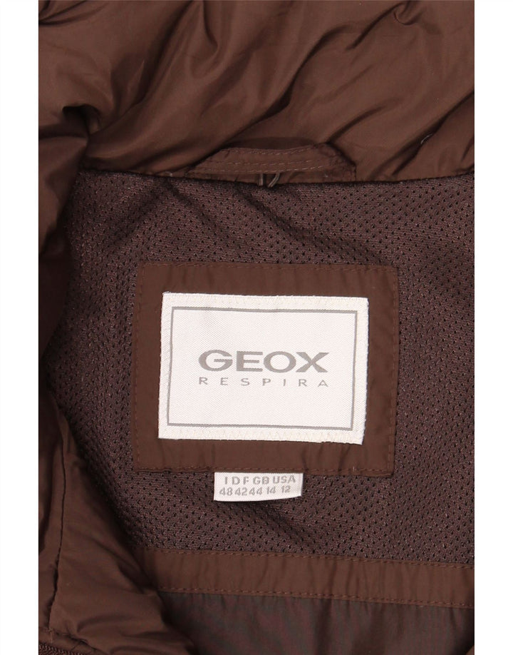 GEOX Manteau matelassé Respira pour femme UK 14 Large Marron