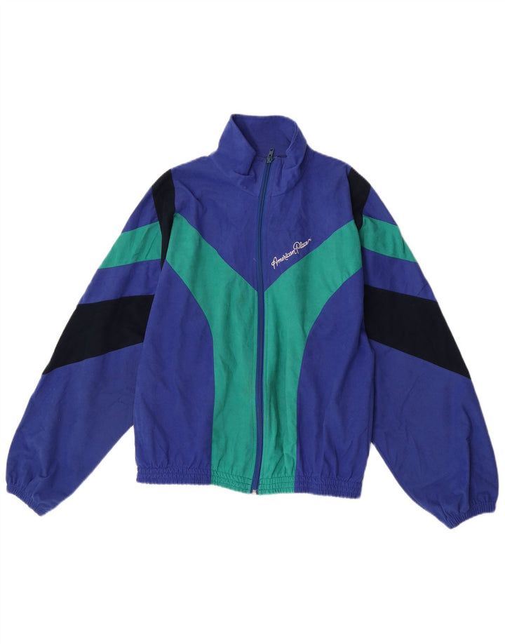 American Place Veste de survêtement surdimensionnée pour femme UK 6 XS Bleu