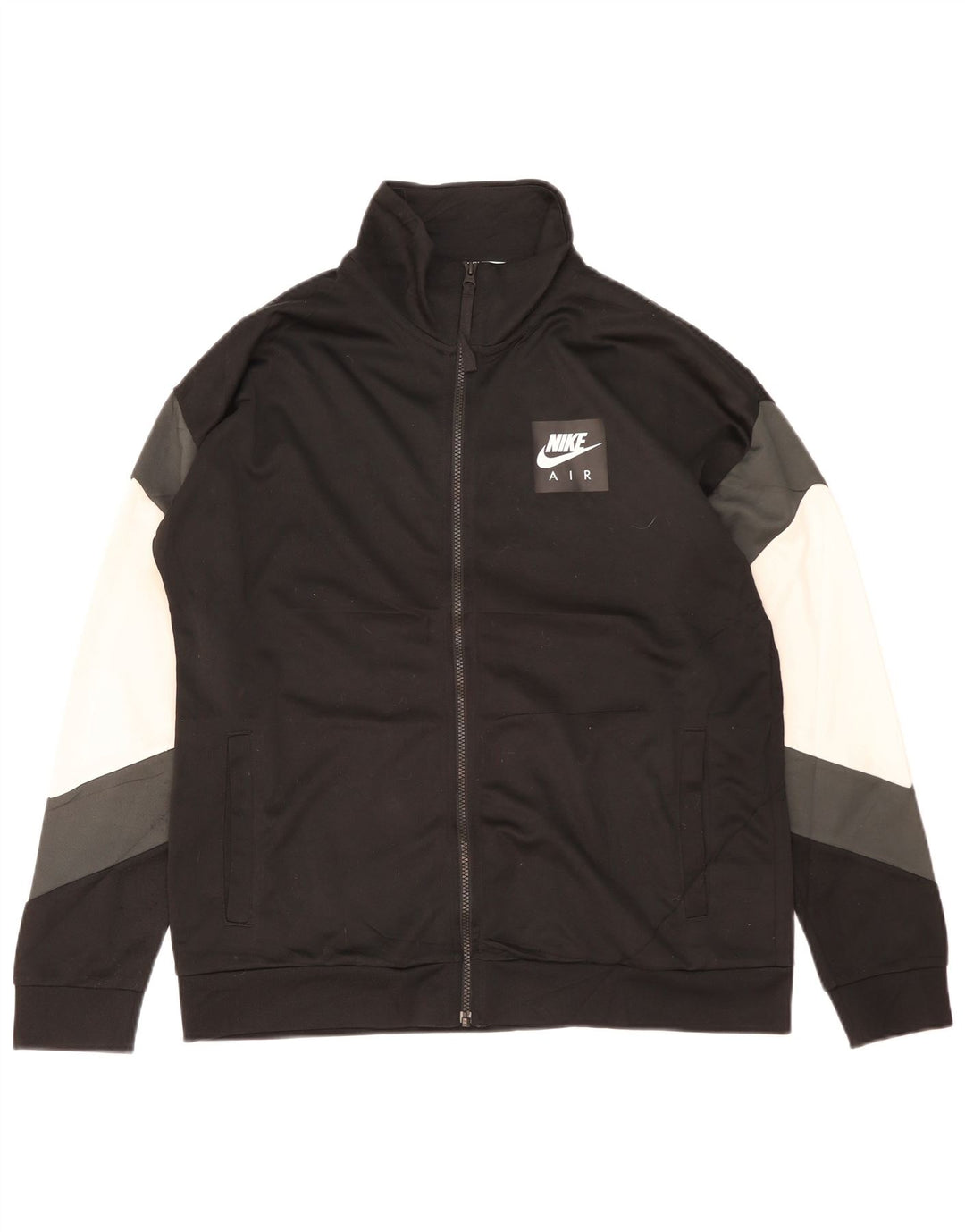 NIKE Veste de survêtement graphique pour hommes, grande taille, en polyester color block noir