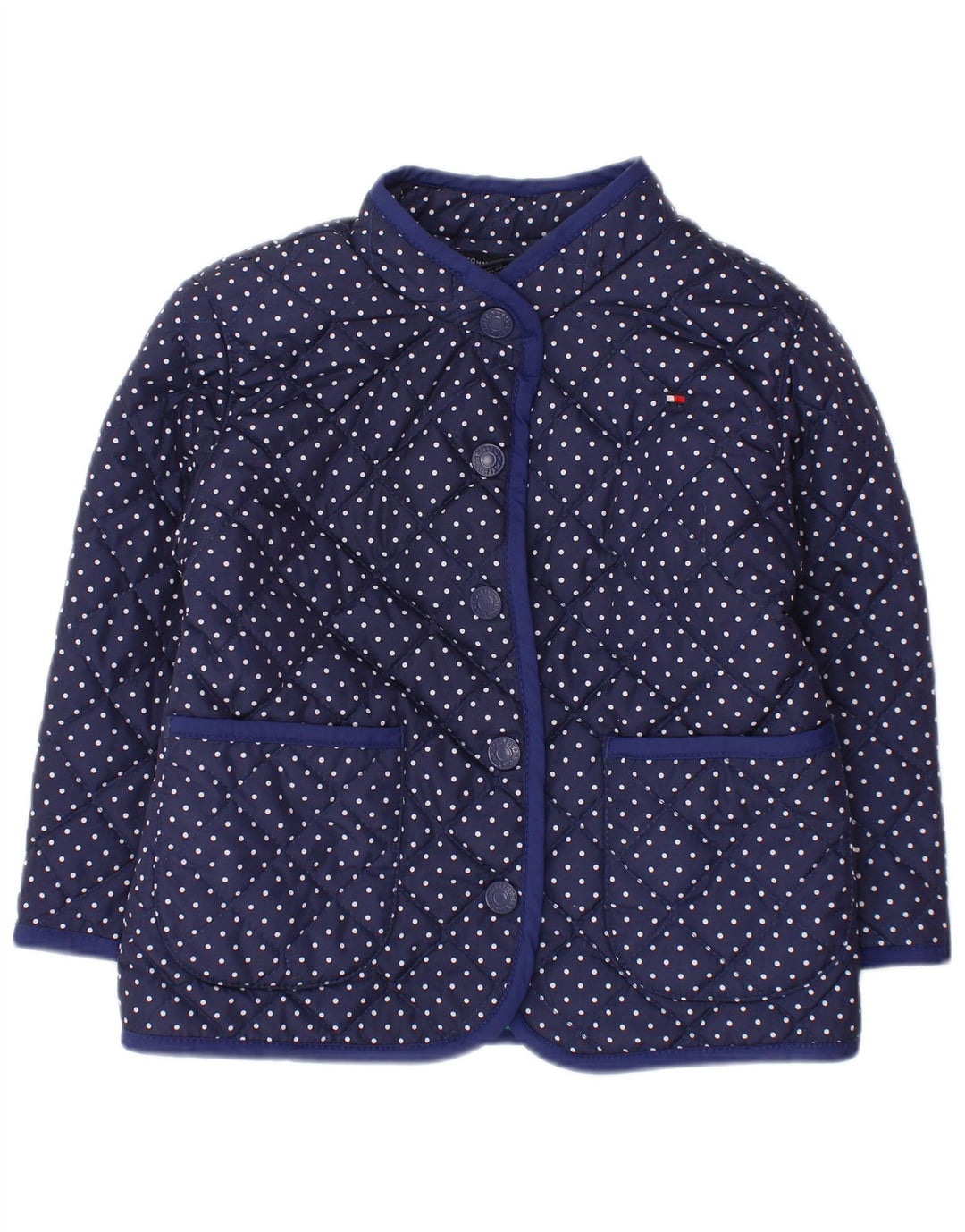 TOMMY HILFIGER Veste matelassée bébé fille 18-24 mois bleu marine à pois