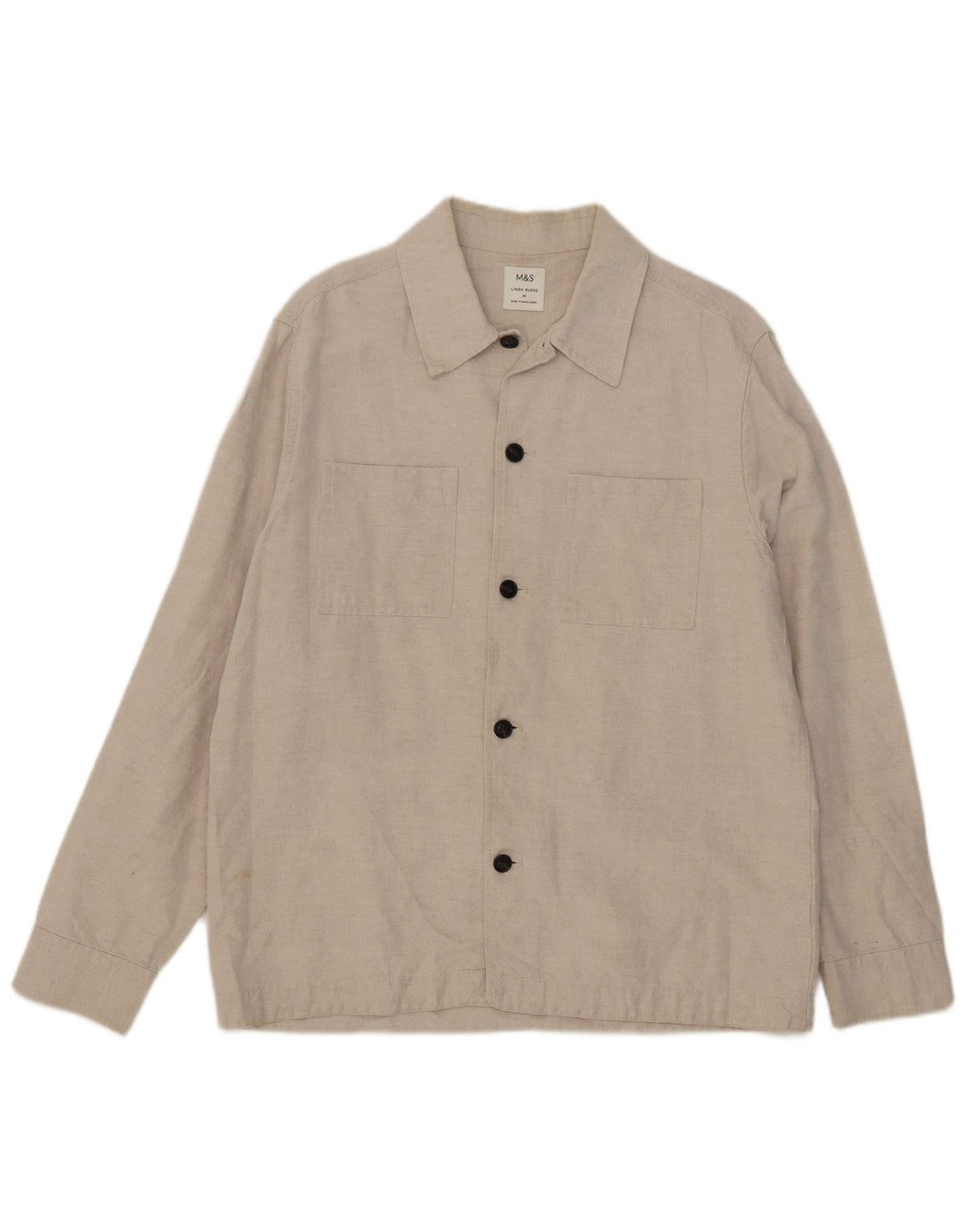 Marks & Spencer Chemise Homme Lin Beige Moyen