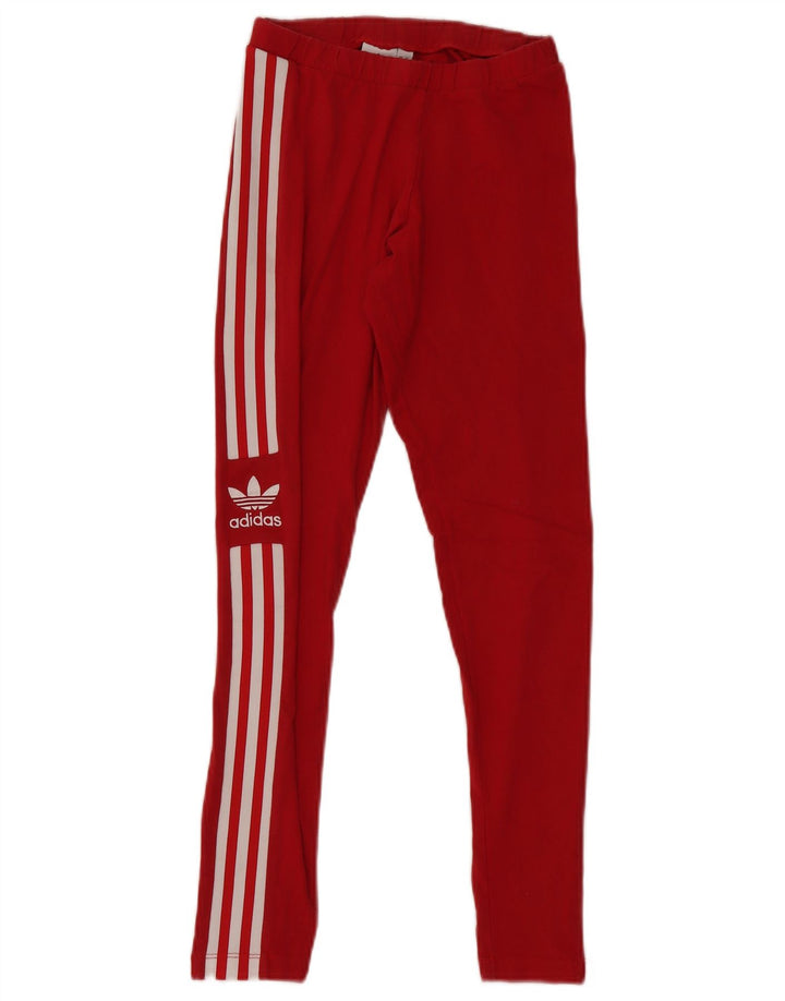 Adidas Leggings graphiques pour femmes UK 8 petit coton rouge