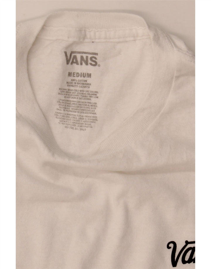 Vans T-Shirt Homme Blanc Moyen Coton