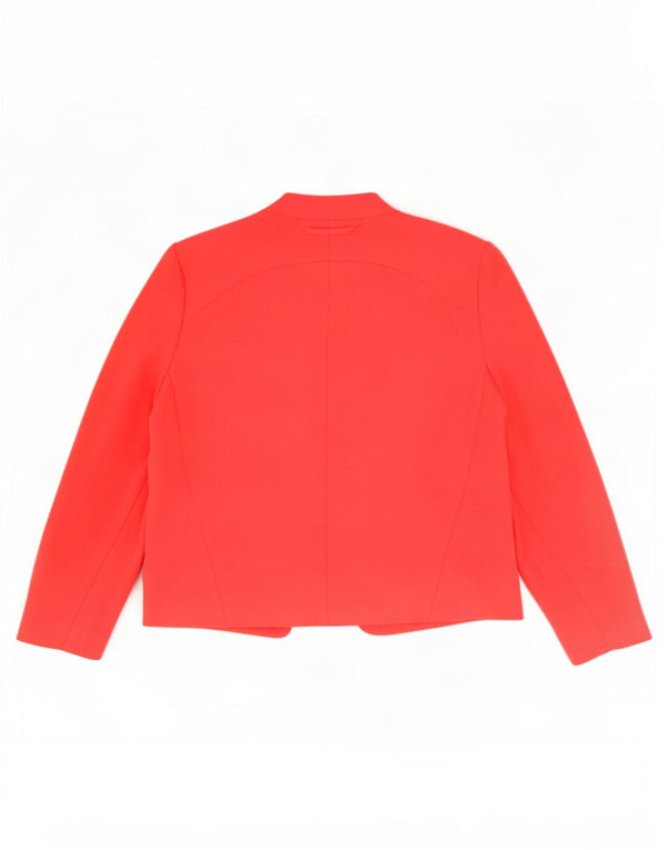 Topshop Womens Crop Open Blazer Jacket UK 6 XS Pink Polyester