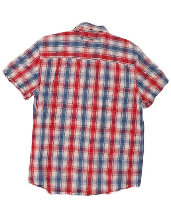 Wrangler Chemise à manches courtes pour homme en coton à carreaux multicolores