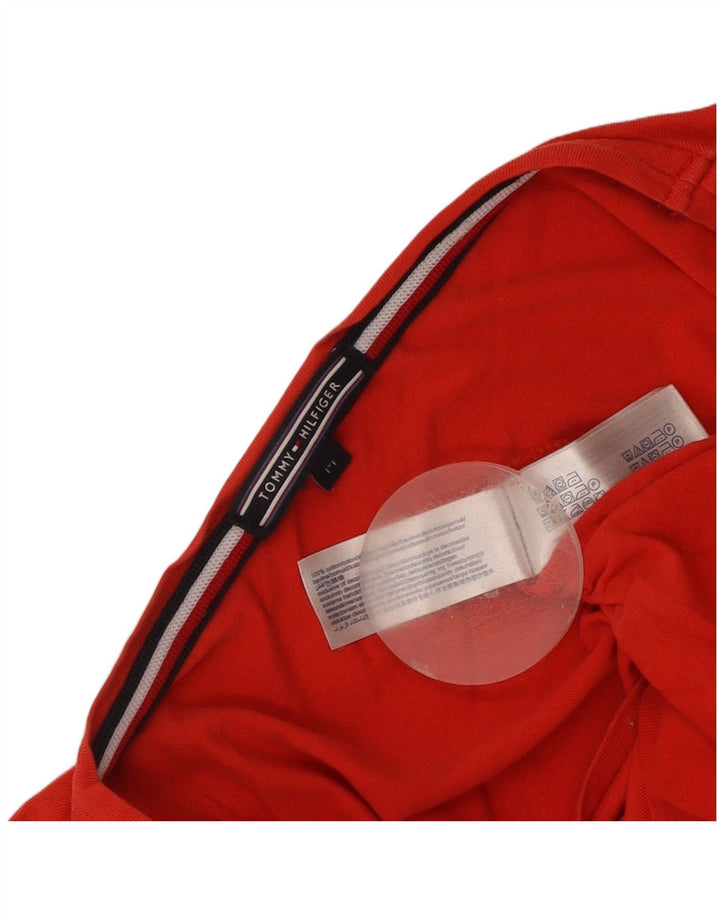 Tommy Hilfiger T-Shirt Femme UK 14 Coton Rouge Moyen