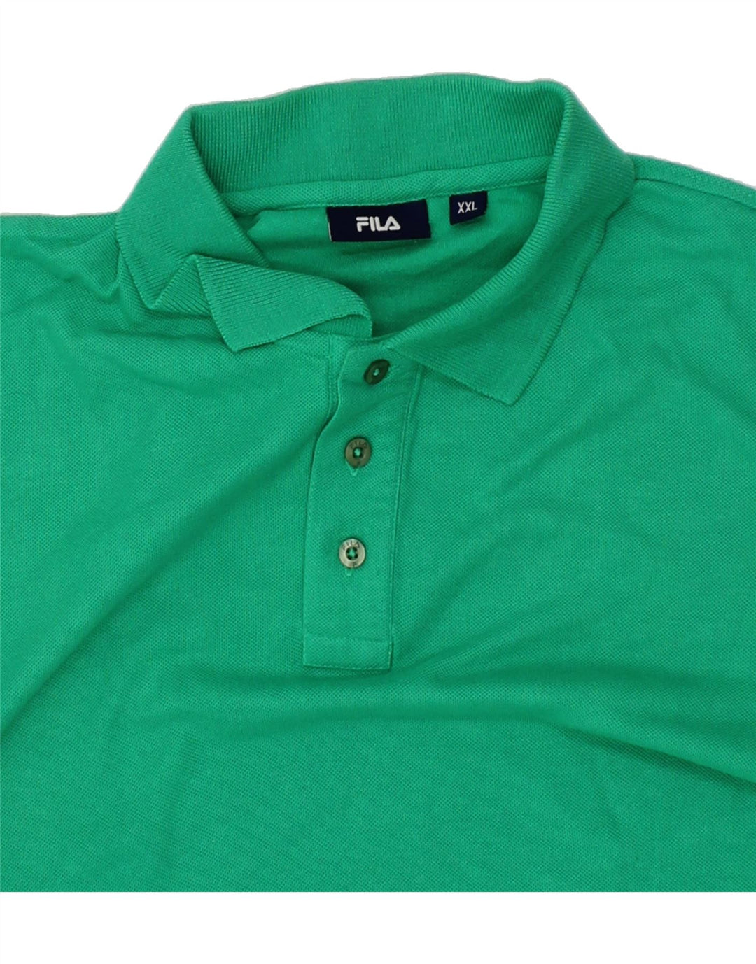 FILA Mens Polo Shirt 2XL Green Cotton Vintage Fila and Second-Hand Fila from Messina Hembry 