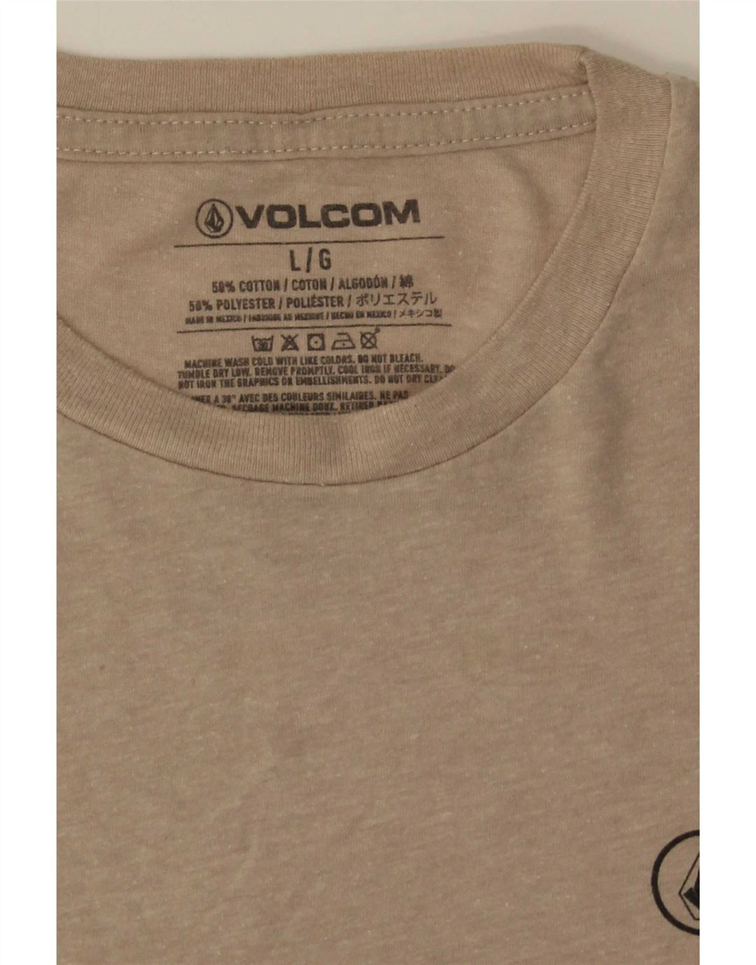 Volcom T-Shirt Homme Haut Large Coton Beige