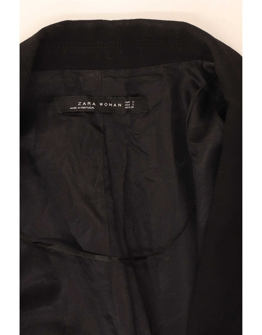 Zara Womens Longline Gilet UK 8 Petit Noir Polyester