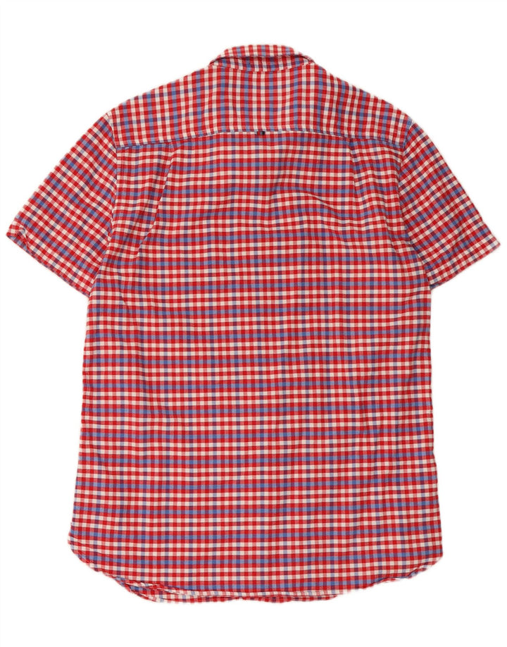 Superdry Chemise à Manches Courtes Homme Grand Rouge Vichy Coton