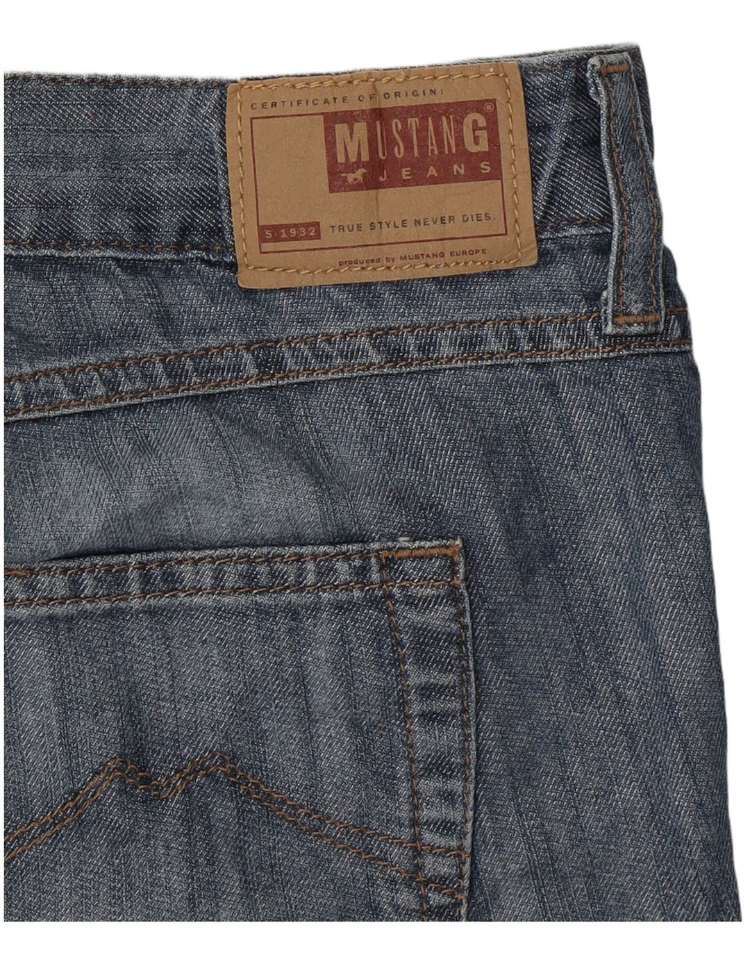 MUSTANG Short en Jean Femme W31 Coton Bleu Moyen
