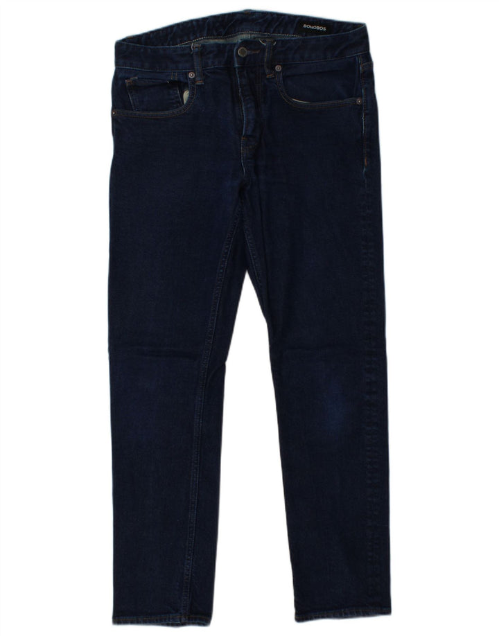 BONOBOS Jean Slim Coupe Ajustée Femme W30 L27 Bleu