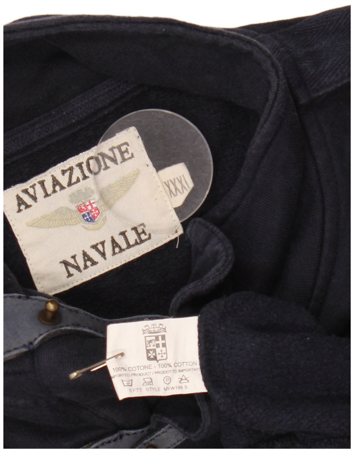 Aviazione Navale Sweat-shirt graphique à col boutonné pour homme 3XL Bleu marine