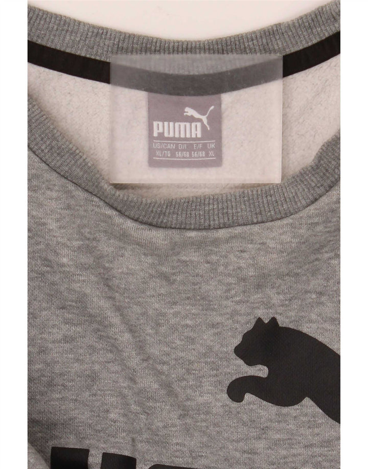 Puma Sweat-Shirt Graphique Homme XL Gris Moucheté