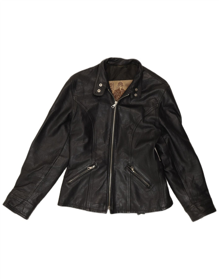 Conbipel Veste en cuir pour femme UK 14 Cuir noir moyen