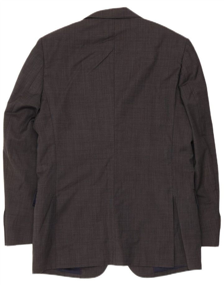 ZARA Veste Blazer 3 Boutons Homme EU 46 Petite Laine Grise