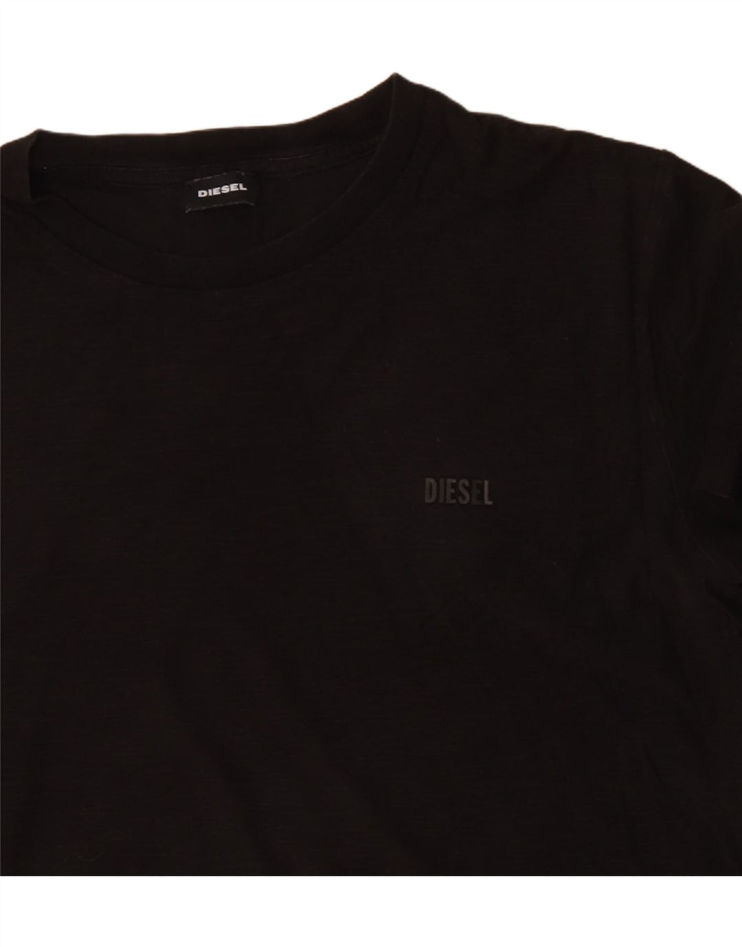 DIESEL T-Shirt Homme Haut Large Noir Coton