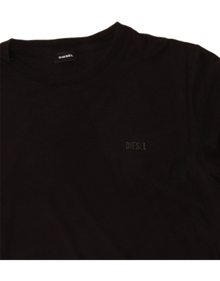 DIESEL T-Shirt Homme Haut Large Noir Coton