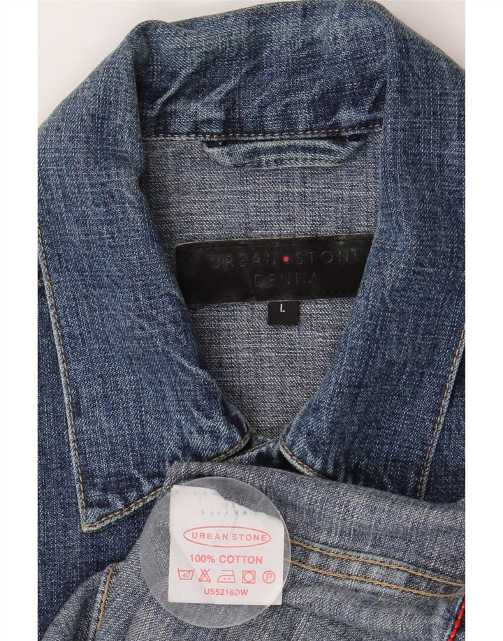 VINTAGE Boys Denim Jacket 11-12 Years Large Blue Cotton Vintage Vintage and Second-Hand Vintage from Messina Hembry 