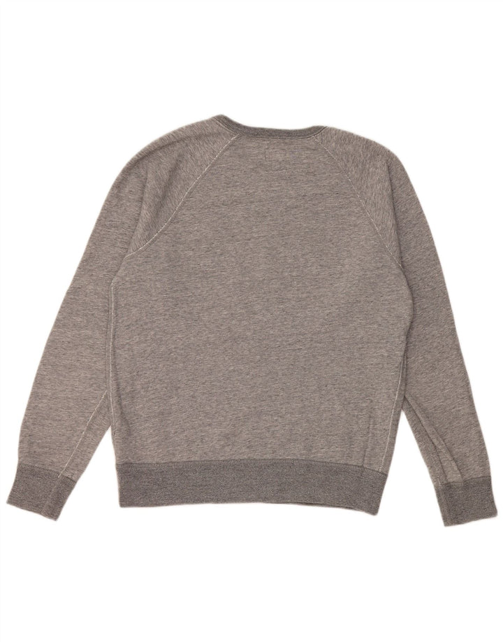 J. CREW Sweat-shirt surdimensionné pour femme UK 10 Petit coton gris