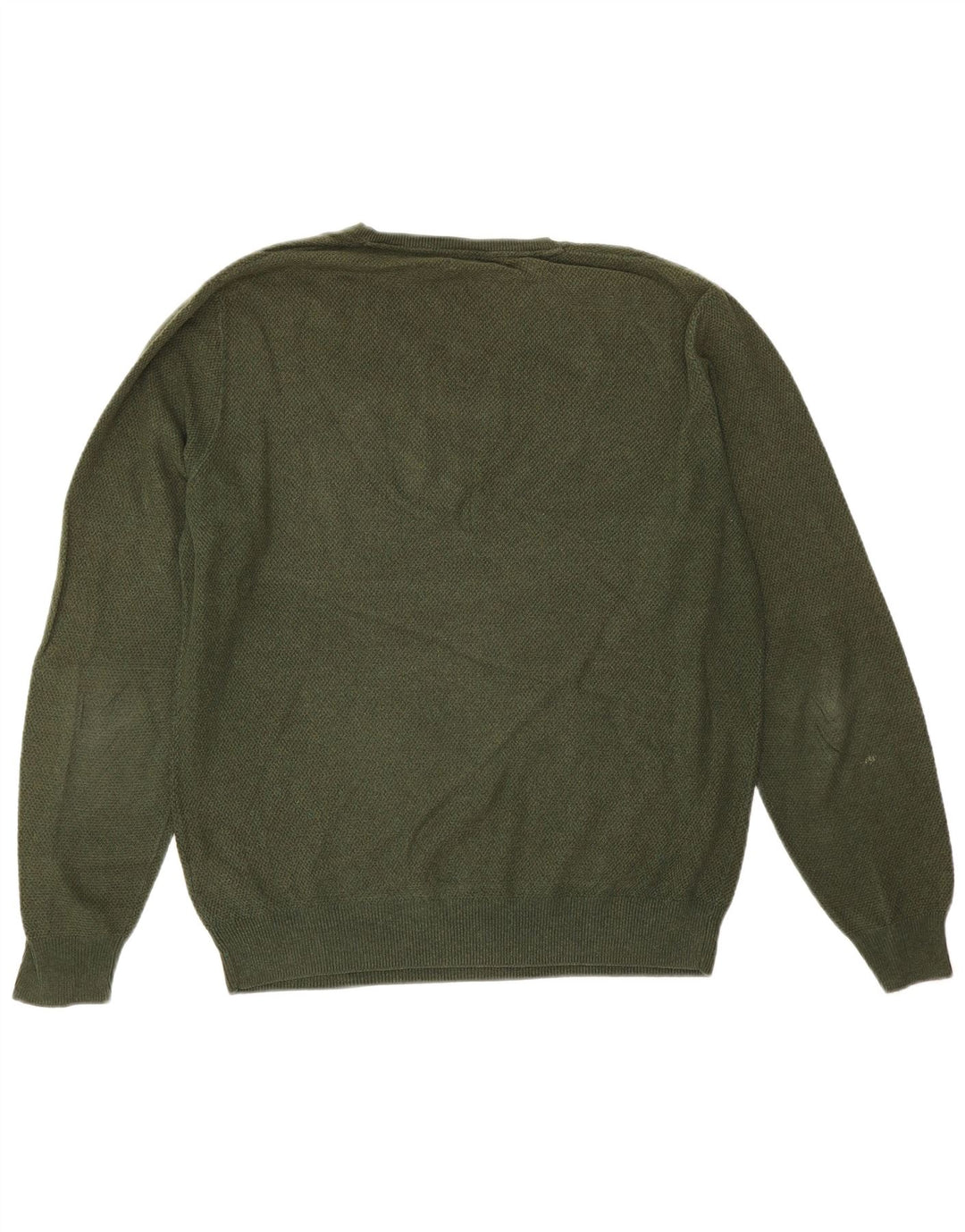 Massimo Dutti Pull col V pour homme en coton vert Taille L
