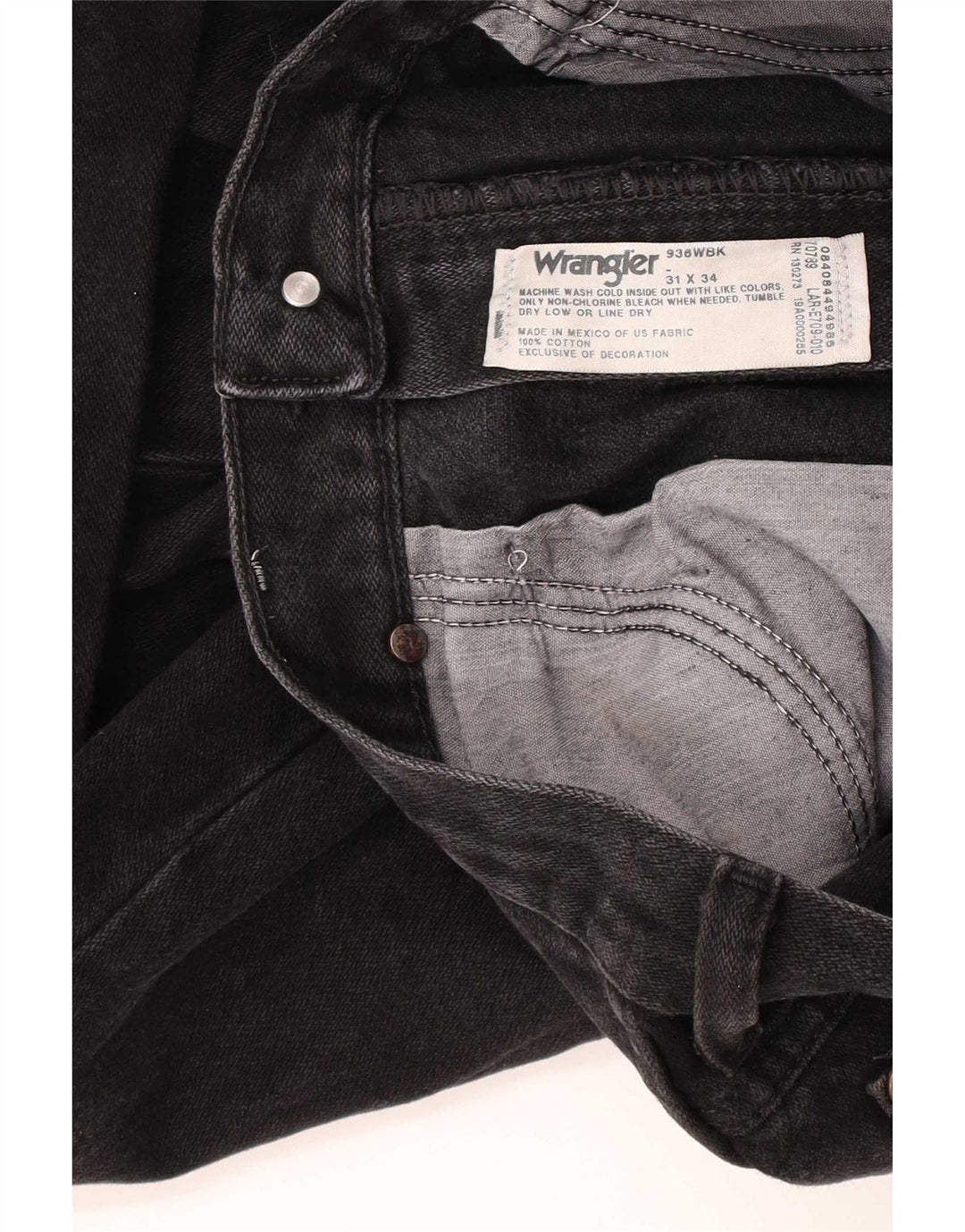 Wrangler Jean Droit Femme W31 L34 Noir Coton