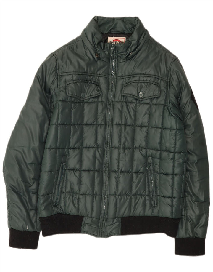 Kenvelo Veste matelassée pour homme UK 40 Large Vert Polyester