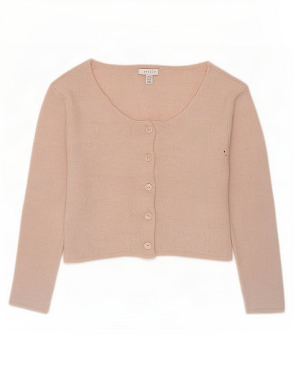 Topshop Cardigan court pour femme UK 14 Acrylique rose moyen