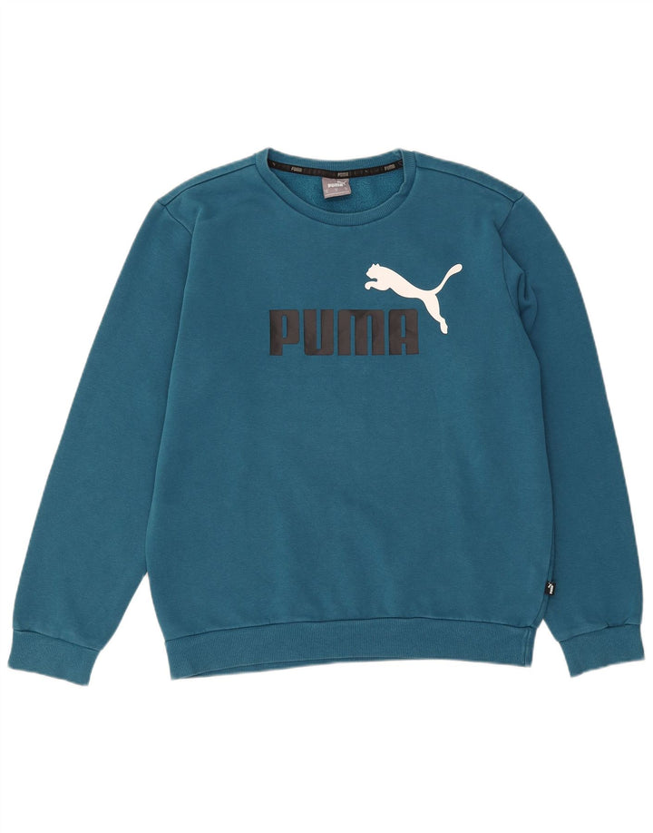Puma Sweat-Shirt Graphique Homme Bleu Moyen Coton