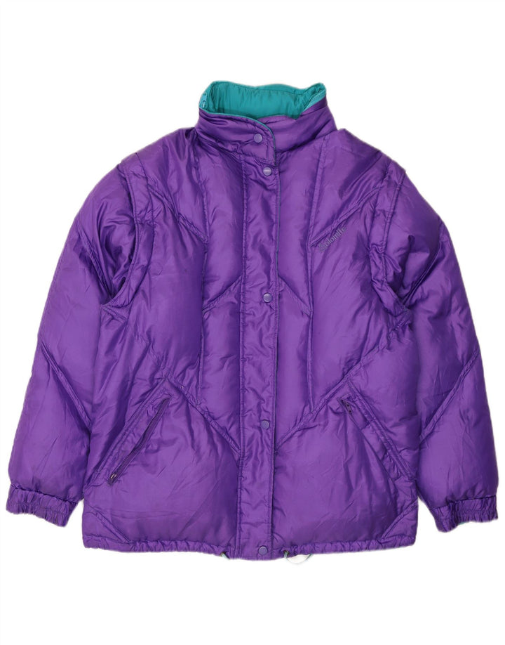 Dolomite Veste matelassée réversible à capuche pour femme UK 16 Large Bleu Polyester