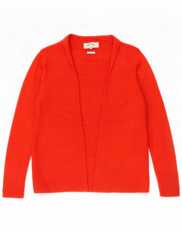 Fat Face Pull cardigan ouvert surdimensionné pour femme UK 10 Petit Orange Acrylique
