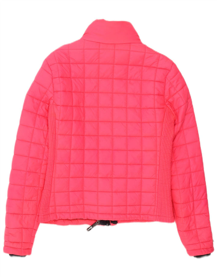 Superdry Veste matelassée matelassée pour femme UK 14 Rose moyen Polyester Sports