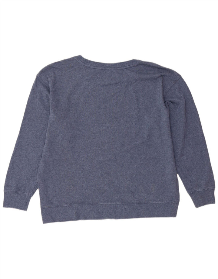 CALVIN KLEIN JEANS Sweat-shirt graphique pour femme UK 16 Large Bleu